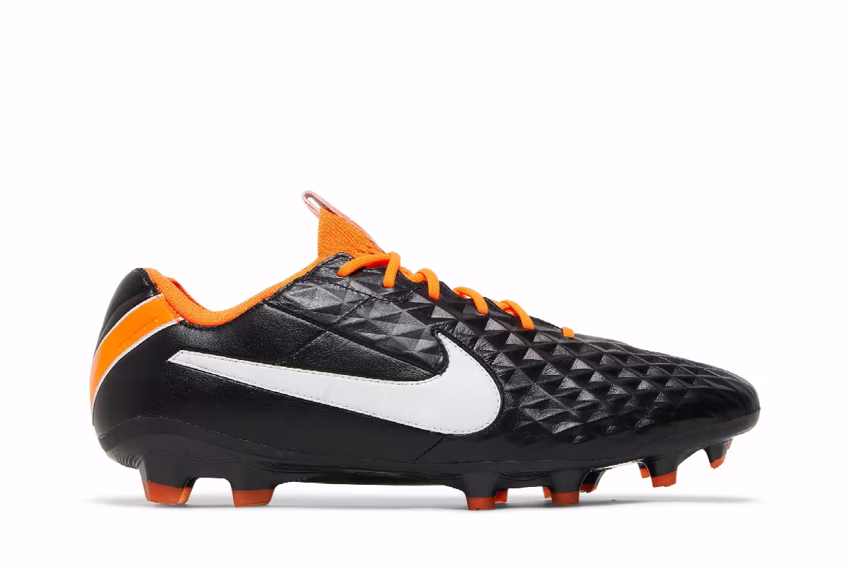 Nike Tiempo Legend 8 Elite FG Black Total Orange, view 2
