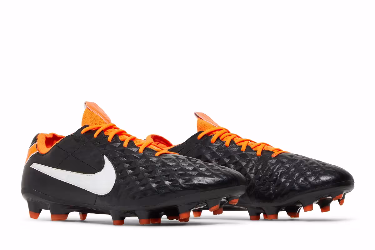 Nike Tiempo Legend 8 Elite FG Black Total Orange, view 9