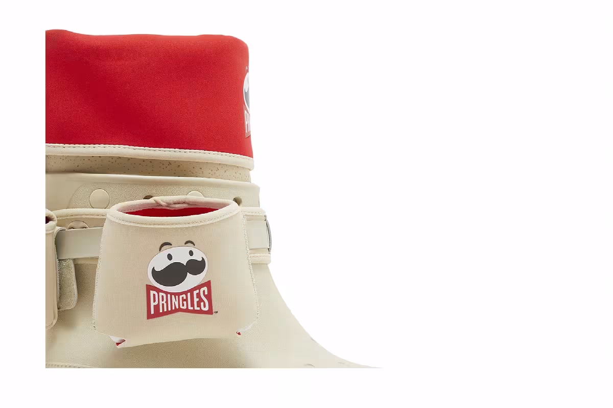 Pringles x Crocs Classic Crush Boot Bone, view 3