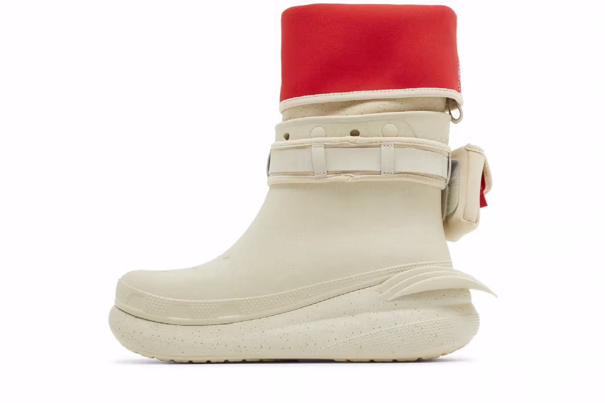 Pringles x Crocs Classic Crush Boot Bone, view 4