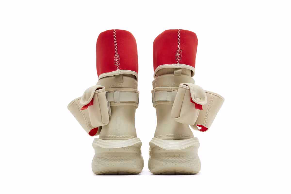 Pringles x Crocs Classic Crush Boot Bone, view 7