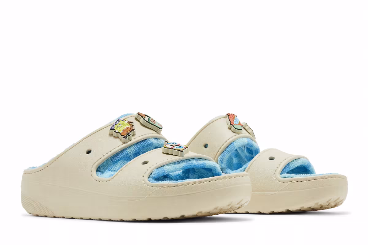 SpongeBob SquarePants x Crocs Classic Cozzzy Sandal Goo Lagoon, view 9