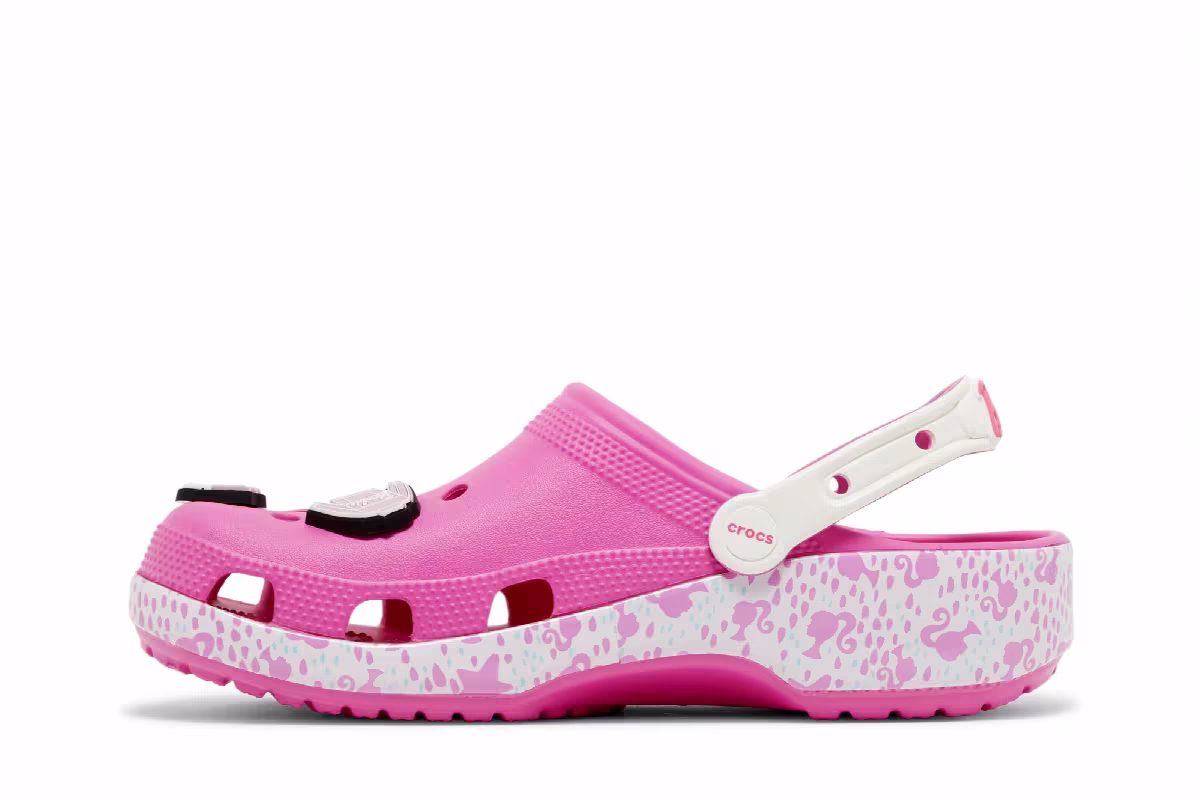 Barbie x Crocs Classic Clog Electric Pink, view 4
