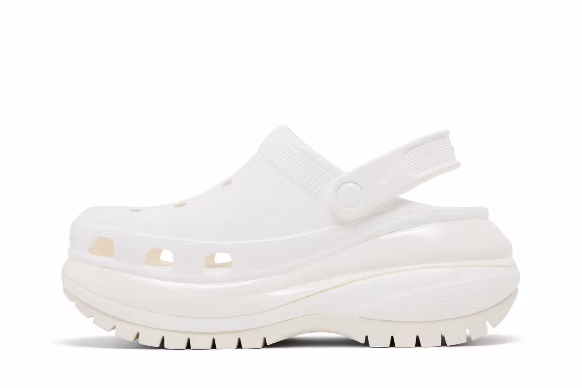 Crocs Mega Crush Clog White, view 4