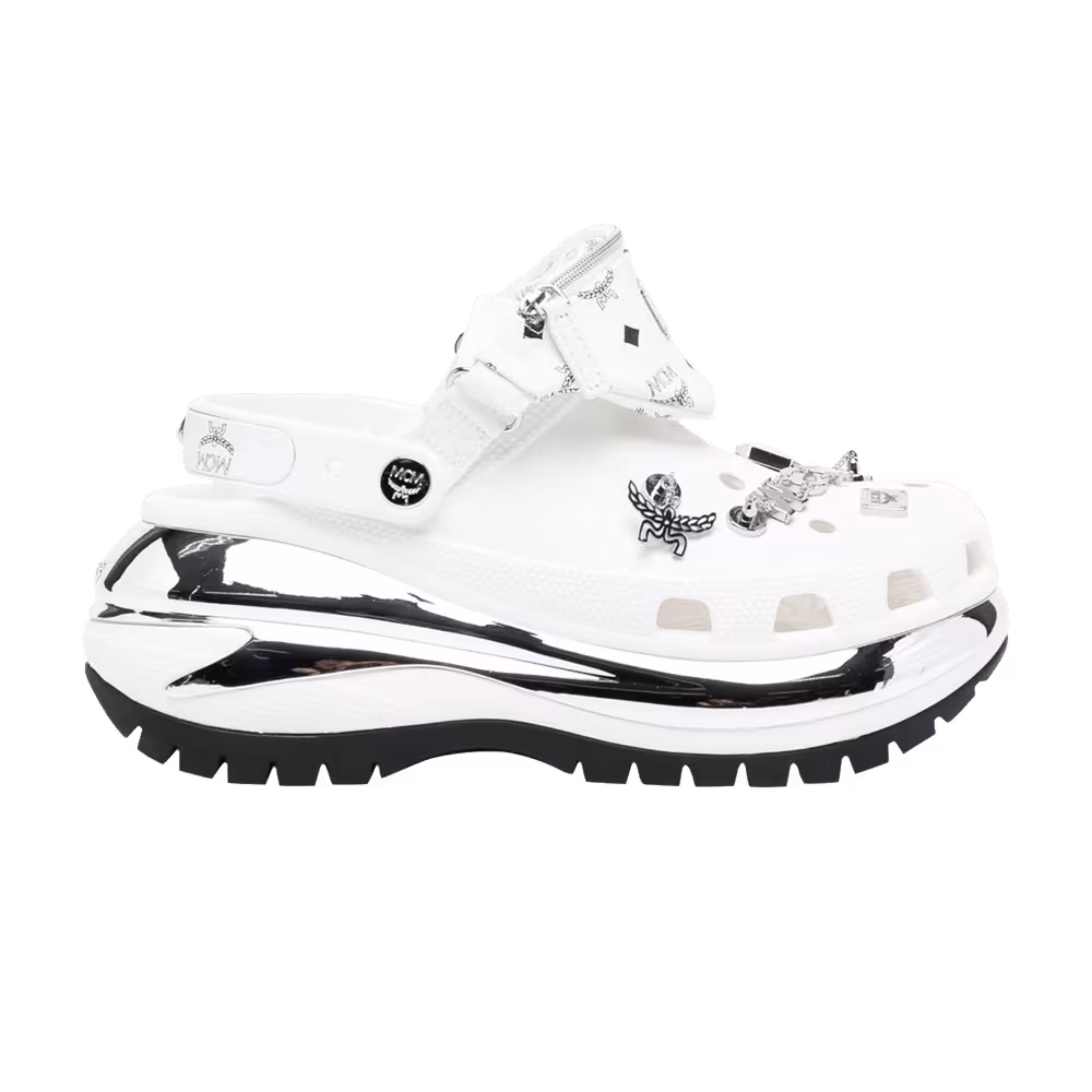 MCM x Crocs Mega Crush Clog Belt Bag Bracelet - White