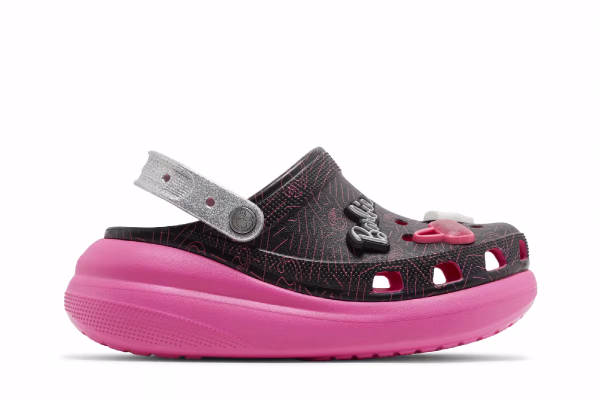 Barbie x Crocs Crush Clog Black Pink, view 2