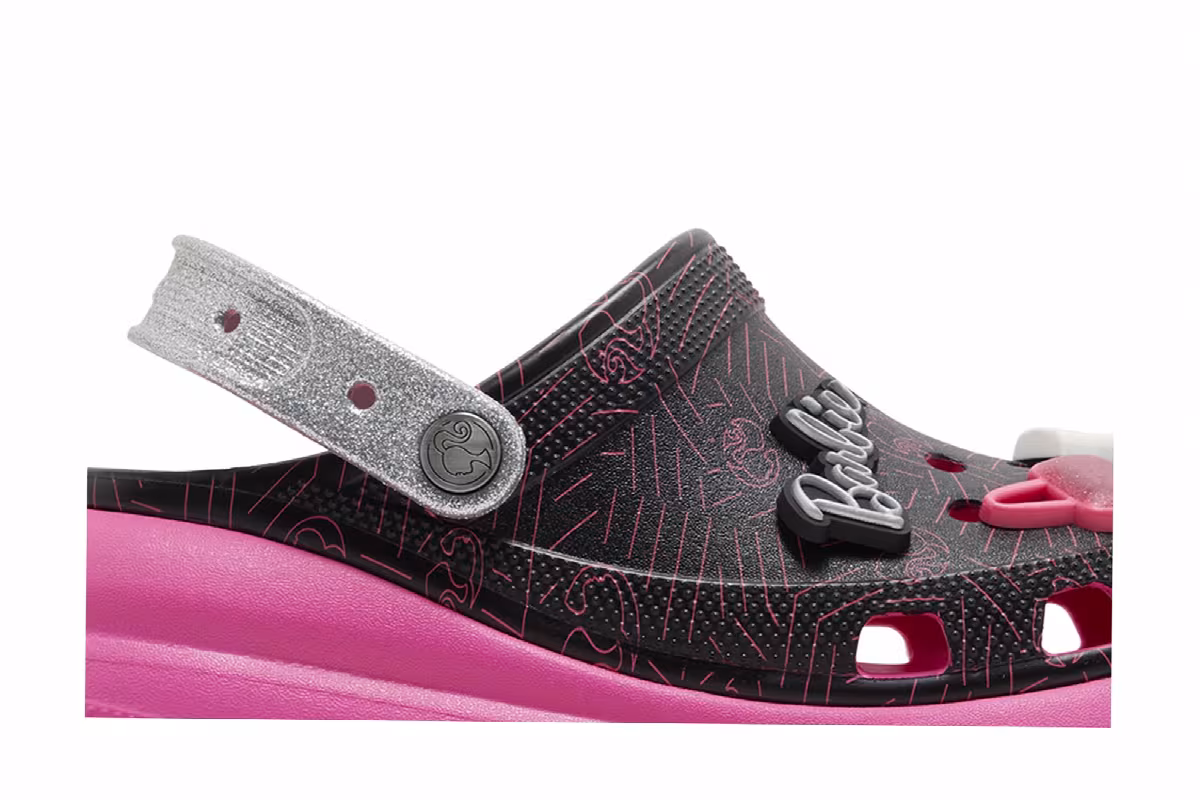 Barbie x Crocs Crush Clog Black Pink, view 3