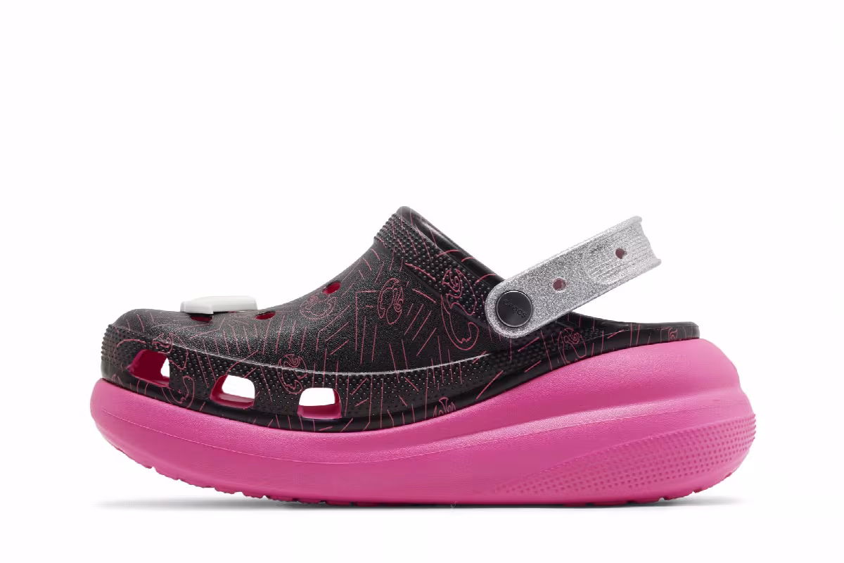 Barbie x Crocs Crush Clog Black Pink, view 4