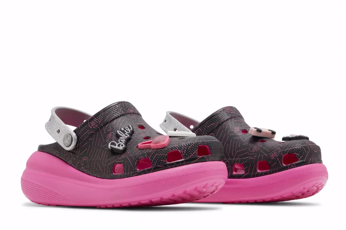 Barbie x Crocs Crush Clog Black Pink, view 9