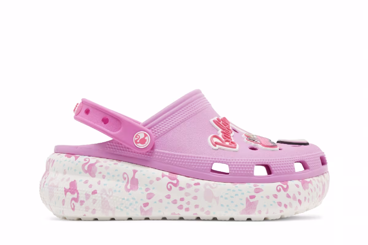 Barbie x Crocs Crush Clog Kids Taffy Pink, view 2