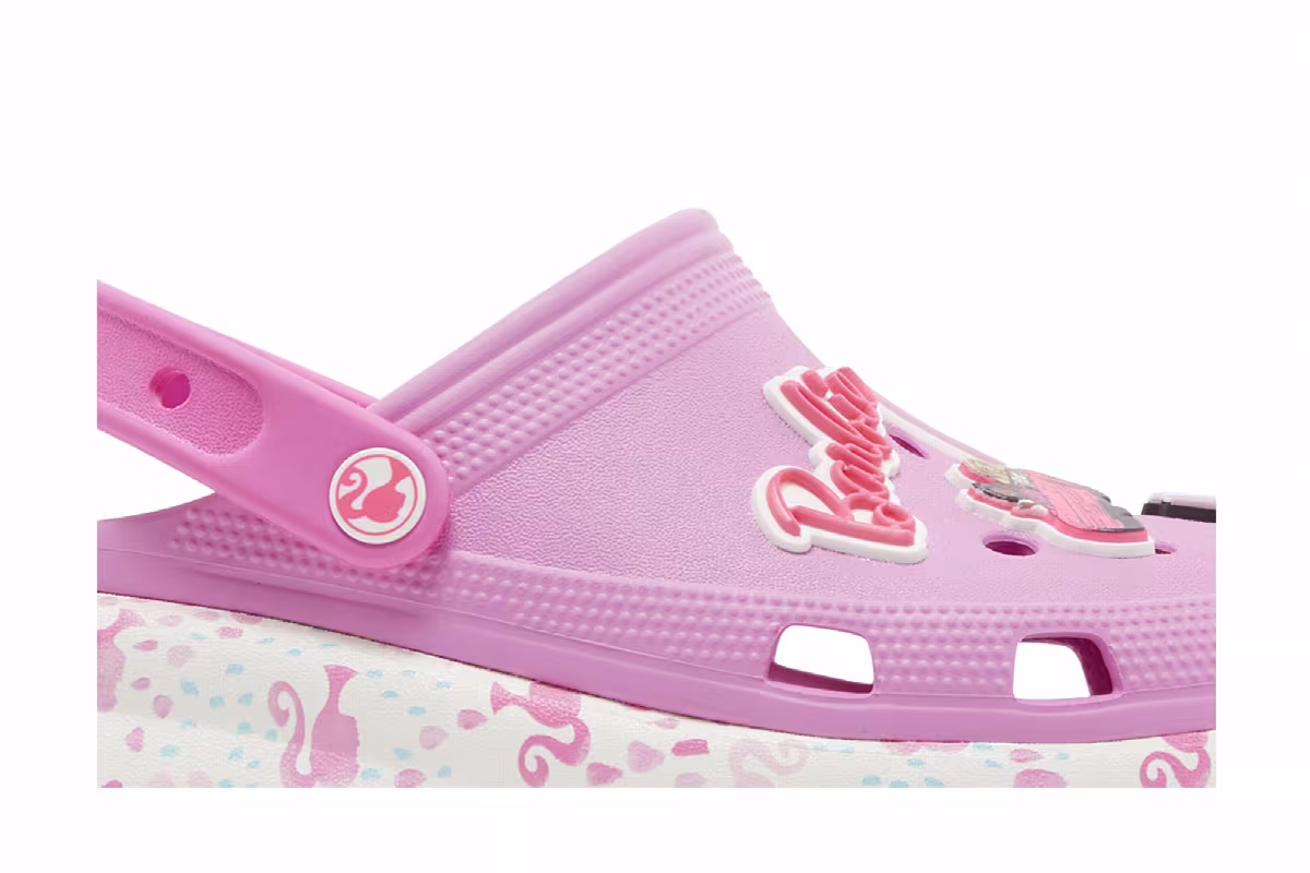 Barbie x Crocs Crush Clog Kids Taffy Pink, view 3