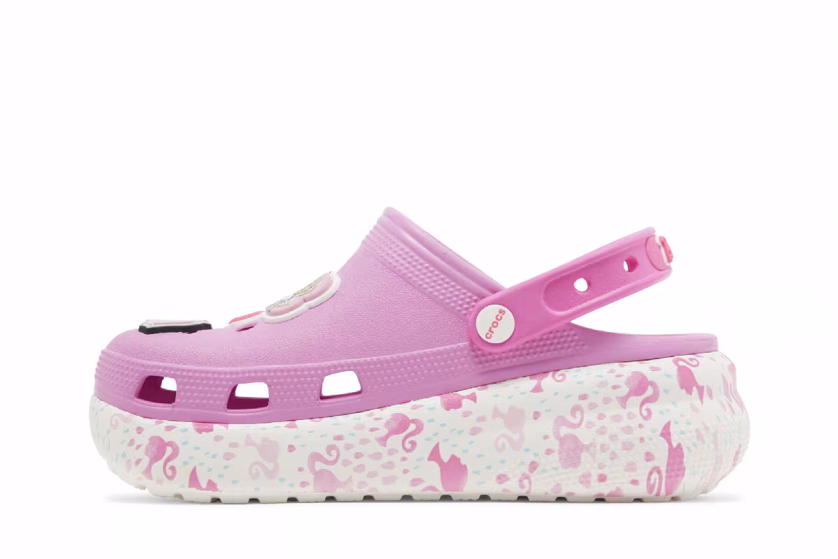 Barbie x Crocs Crush Clog Kids Taffy Pink, view 4