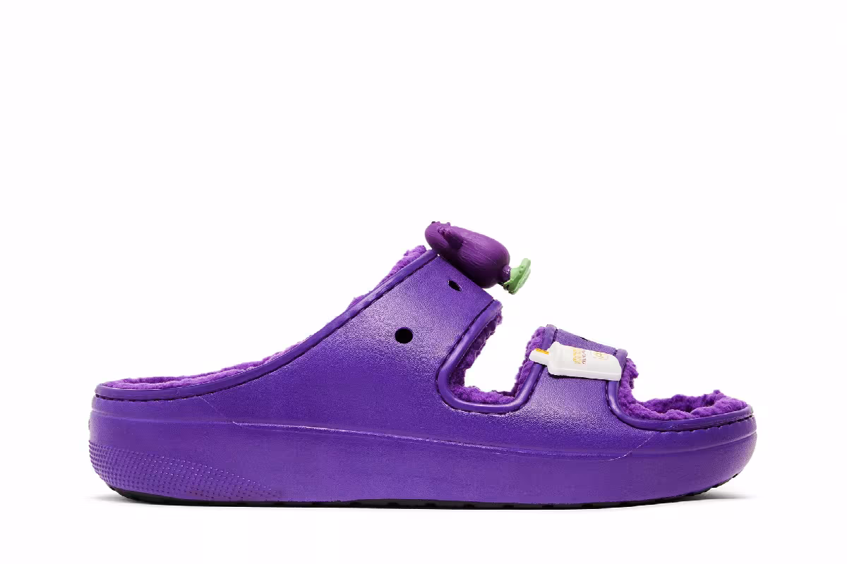 McDonald's x Crocs Classic Cozzzy Sandal Grimace, view 2