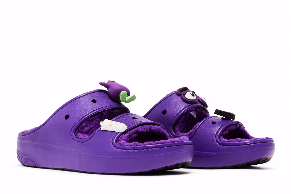 McDonald's x Crocs Classic Cozzzy Sandal Grimace, view 9