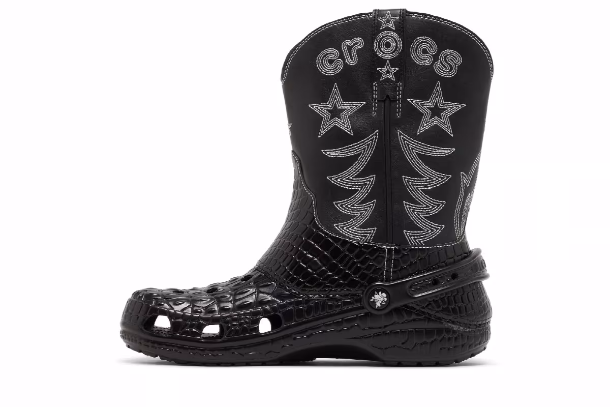 Crocs Classic Cowboy Boot Black, view 4