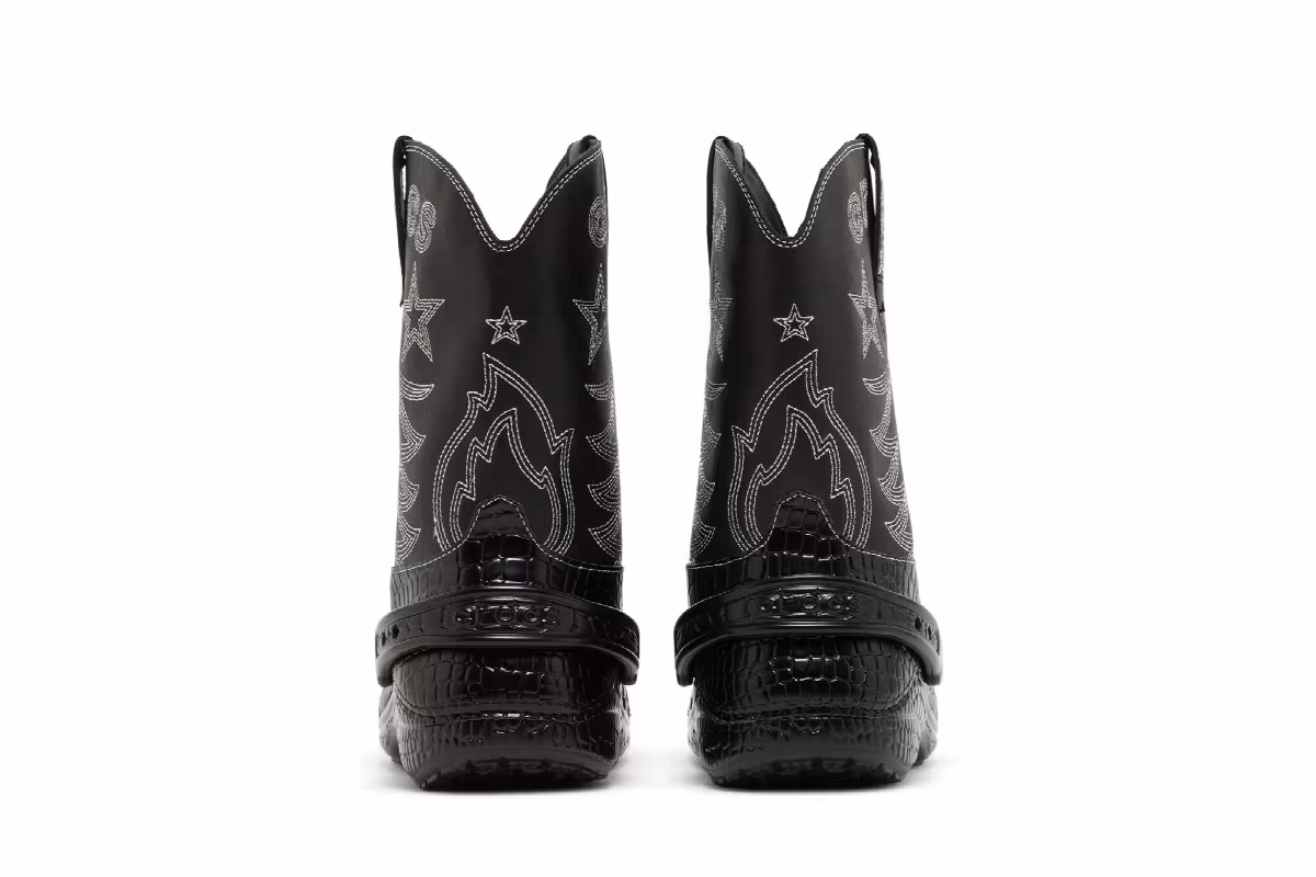 Crocs Classic Cowboy Boot Black, view 7