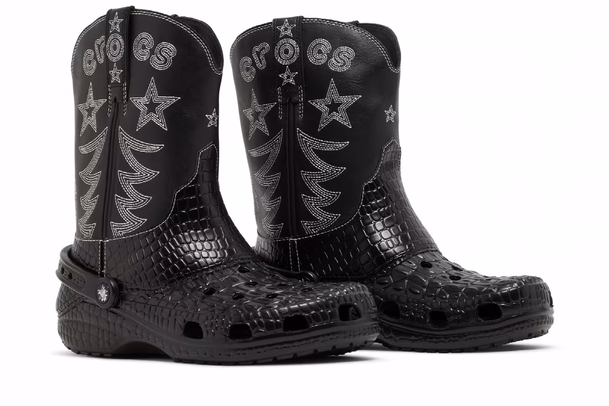 Crocs Classic Cowboy Boot Black, view 9