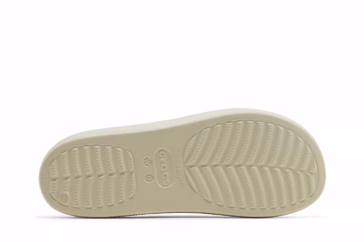 Crocs Women's Classic Platform Slide Bone, view 5