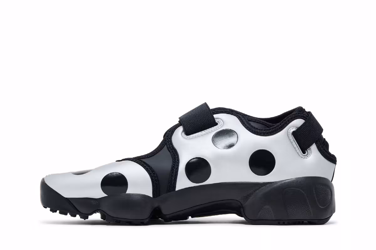 Nike Women's Air Rift Polka Dots Black Metallic Silver, view 4