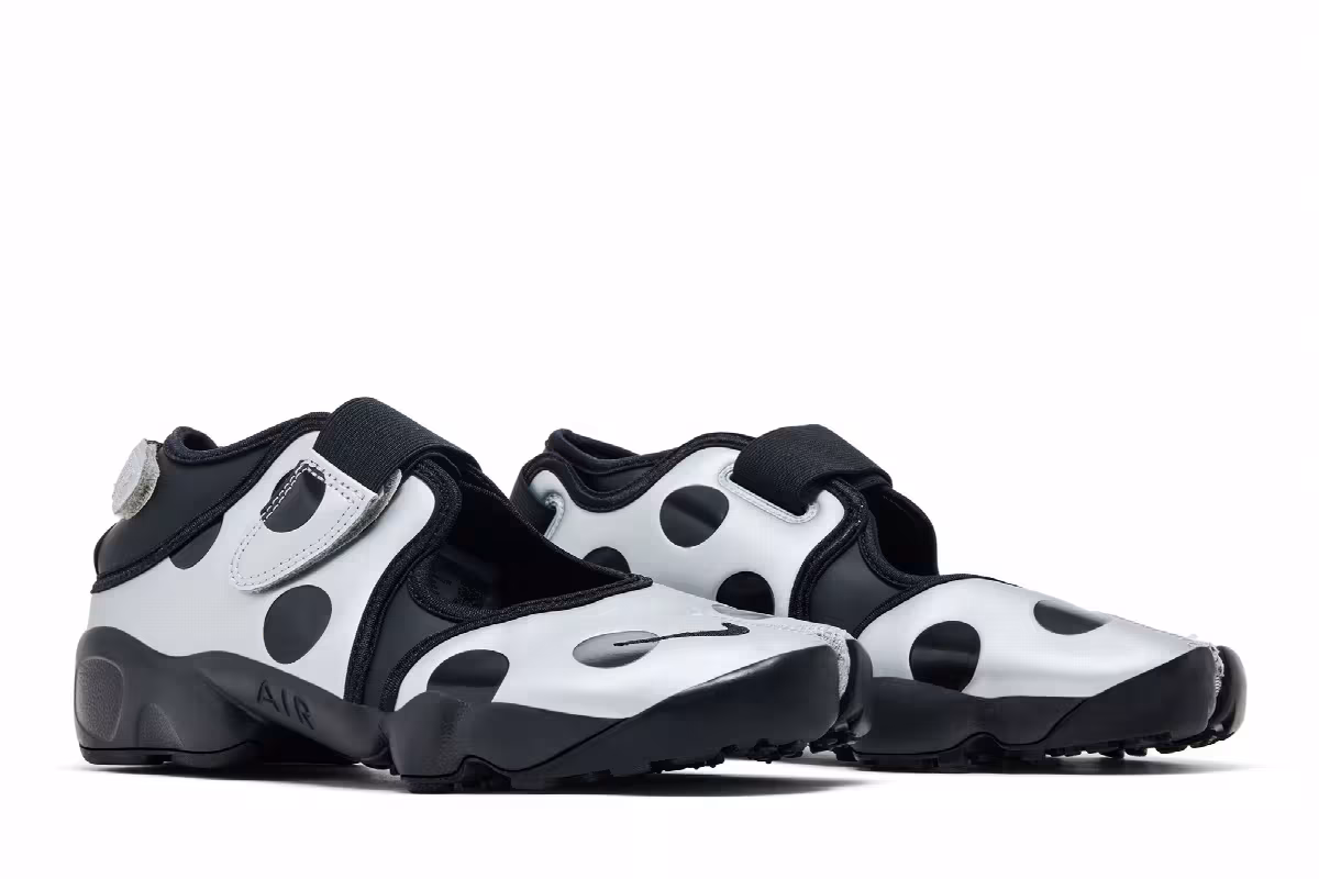 Nike Women's Air Rift Polka Dots Black Metallic Silver, view 9