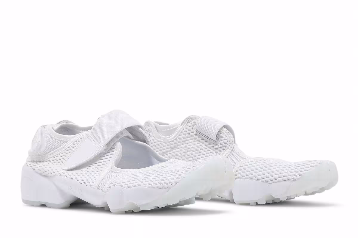 Nike Women's Air Rift Breathe Triple White, view 9