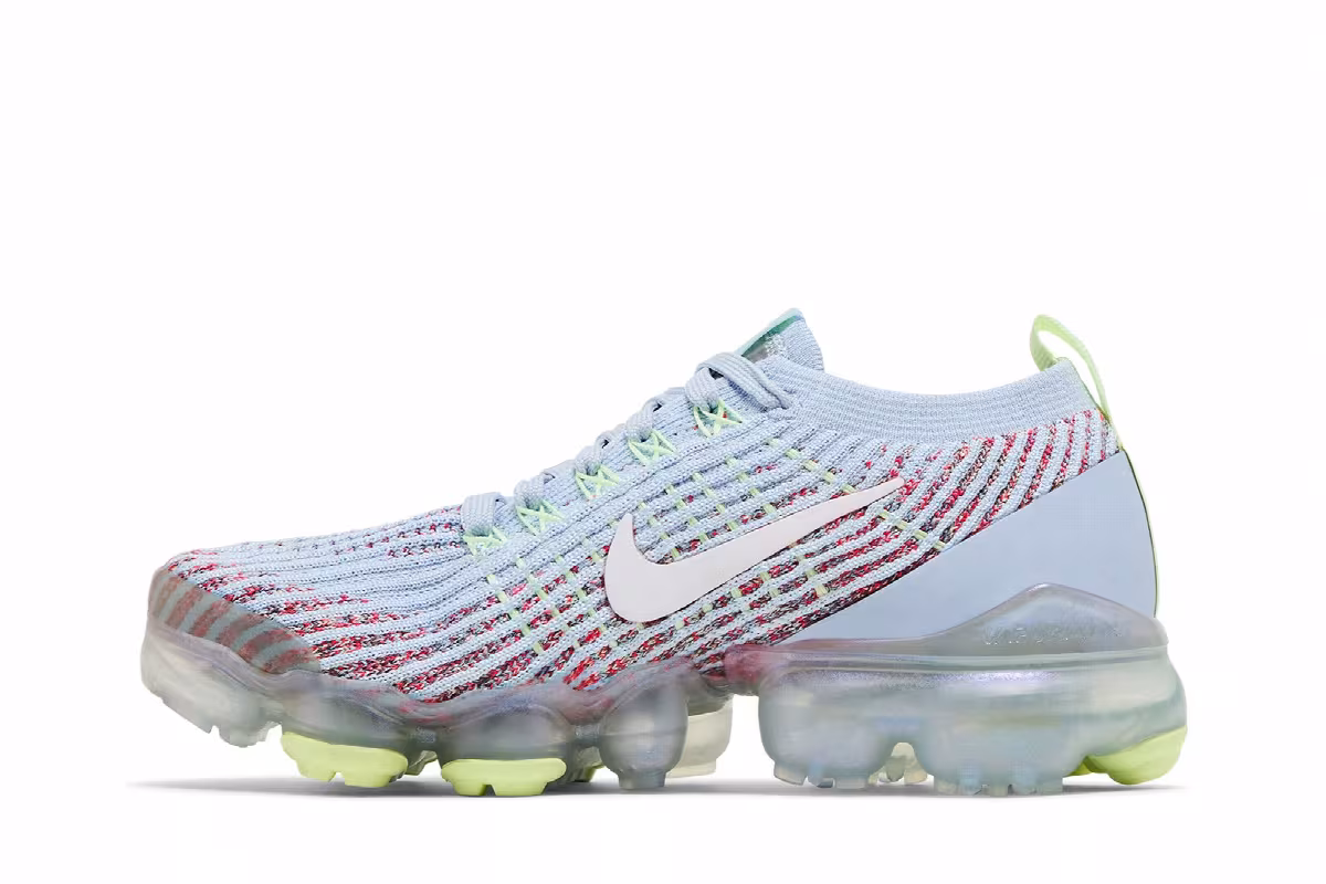 Nike Women's Air Vapormax Flyknit 3 Hydrogen Blue Volt, view 4