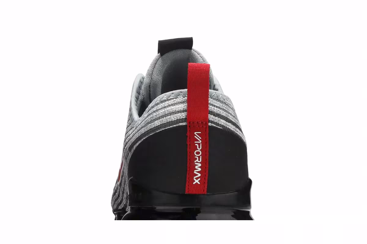 Nike Air VaporMax Flyknit 3 GS Particle Grey University Red, view 8