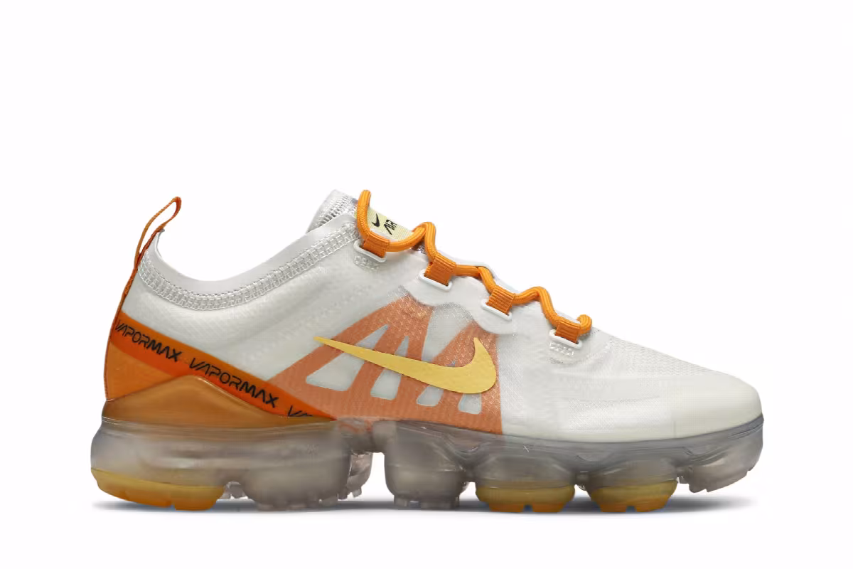 Nike Women's Air VaporMax 2019 White Orange, view 2