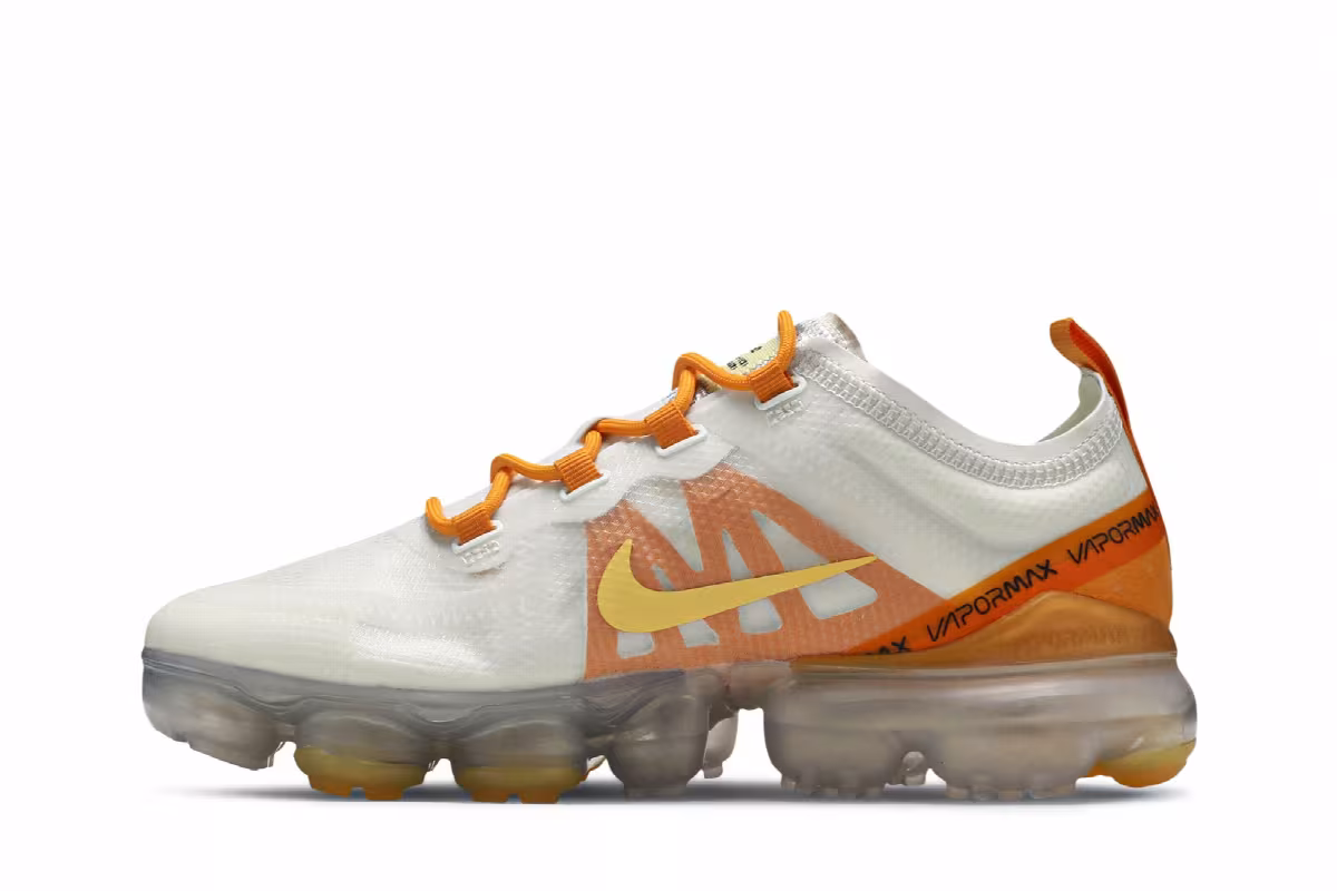 Nike Women's Air VaporMax 2019 White Orange, view 4