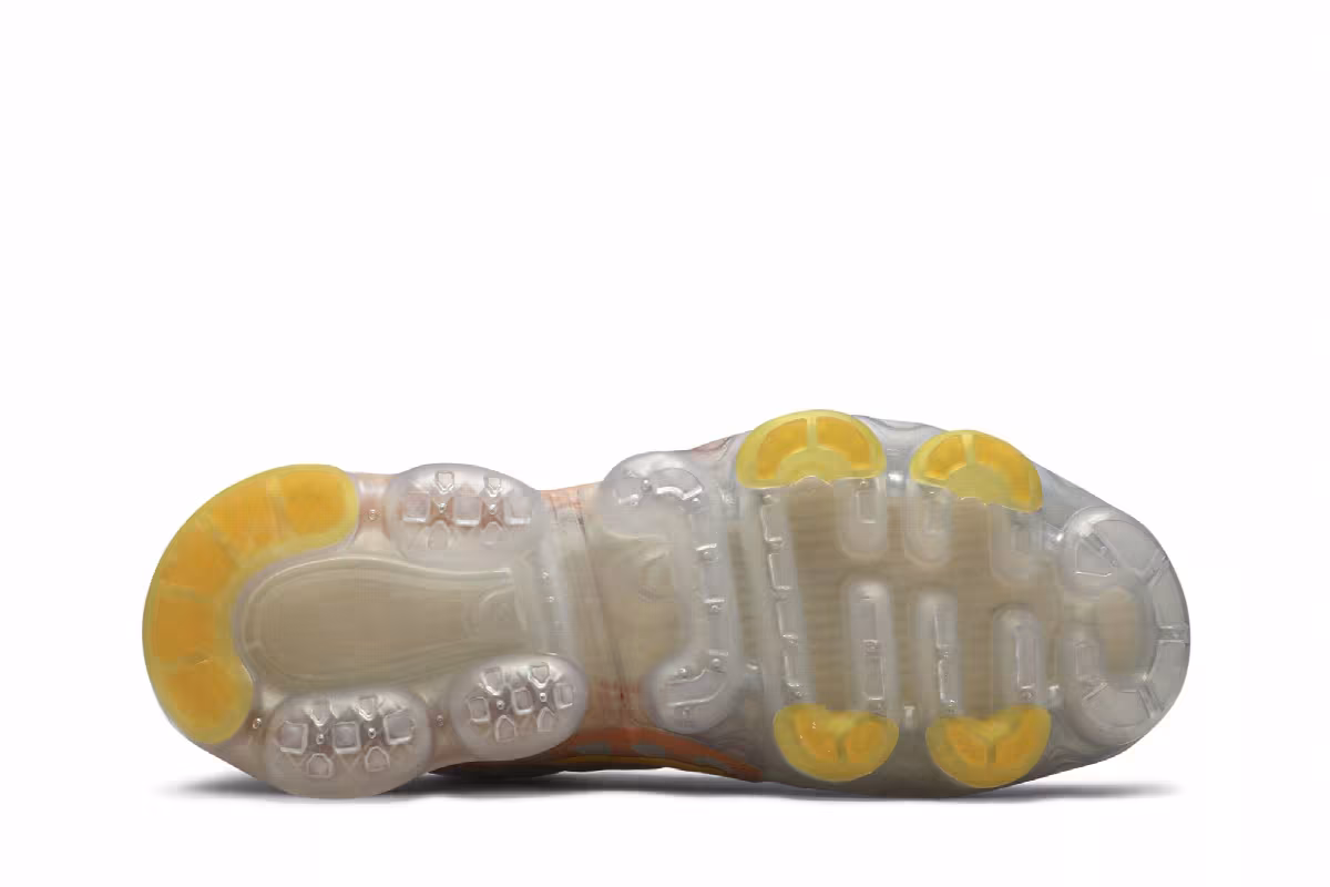 Nike Women's Air VaporMax 2019 White Orange, view 5