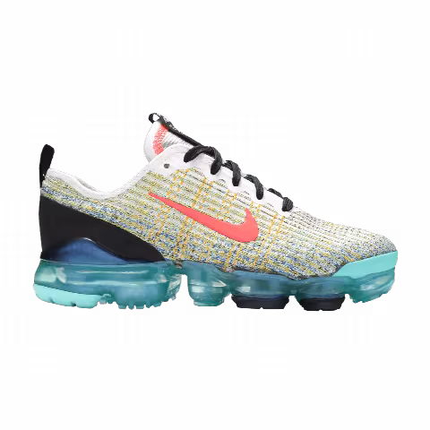 Nike Air VaporMax Flyknit 3 GS 'White Crimson Turqoise'