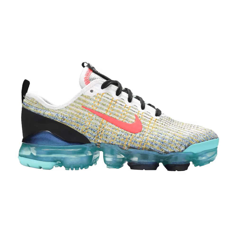 Nike Air VaporMax Flyknit 3 GS White Crimson Turqoise