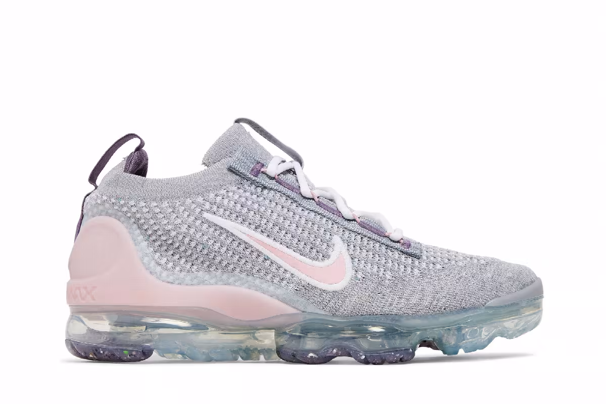 Nike Air VaporMax 2021 Flyknit GS Wolf Grey Pink Glaze, view 2