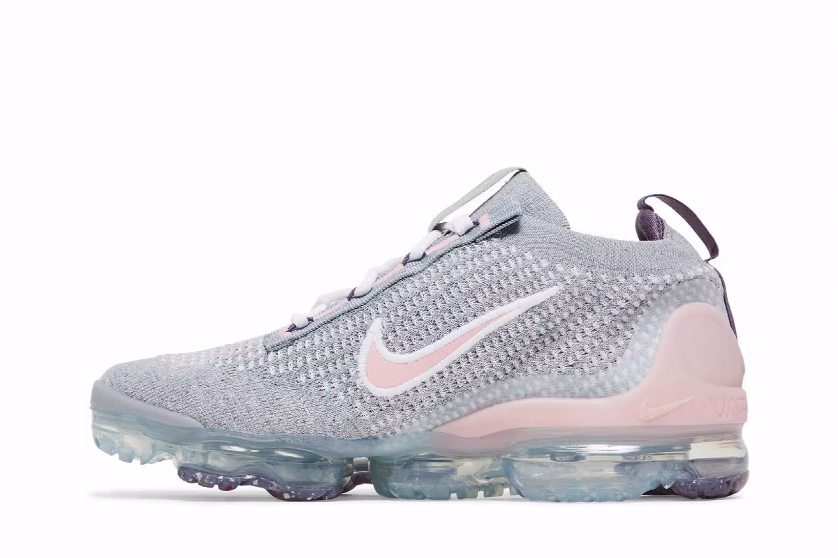 Nike Air VaporMax 2021 Flyknit GS Wolf Grey Pink Glaze, view 4