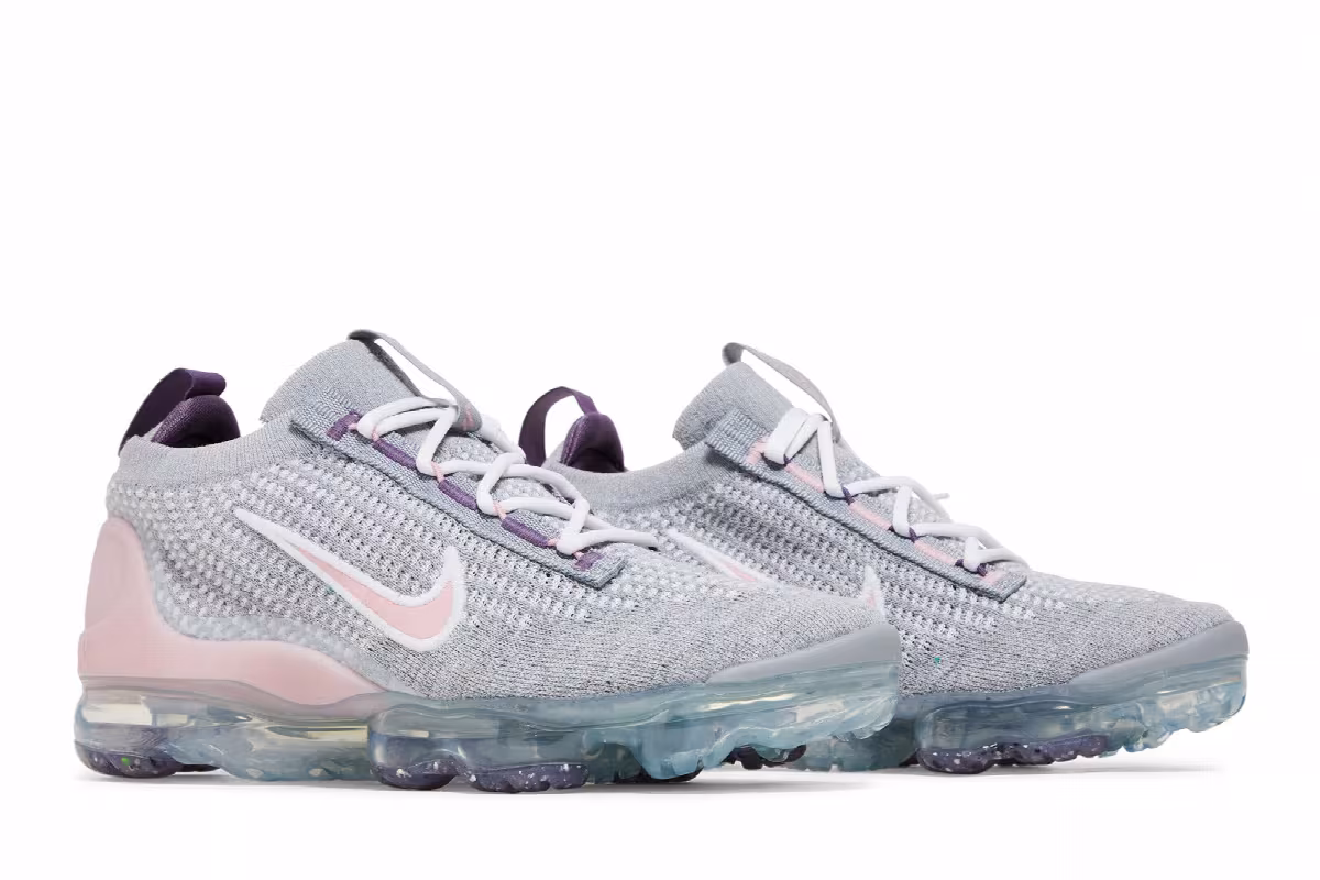 Nike Air VaporMax 2021 Flyknit GS Wolf Grey Pink Glaze, view 9