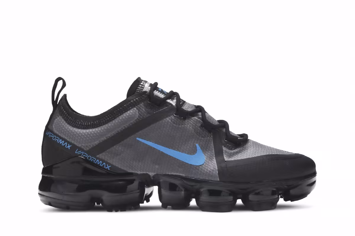 Nike VaporMax 2019 BG Black Imperial Blue, view 2