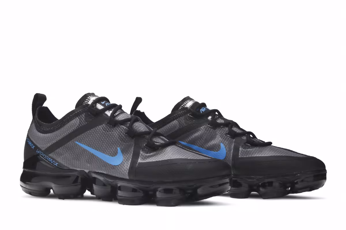 Nike VaporMax 2019 BG Black Imperial Blue, view 9