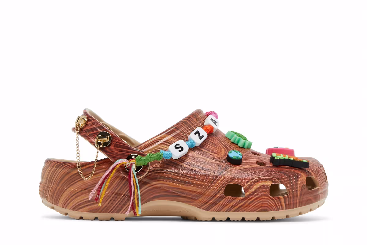 SZA x Crocs Women's Classic Clog Woodgrain, view 2