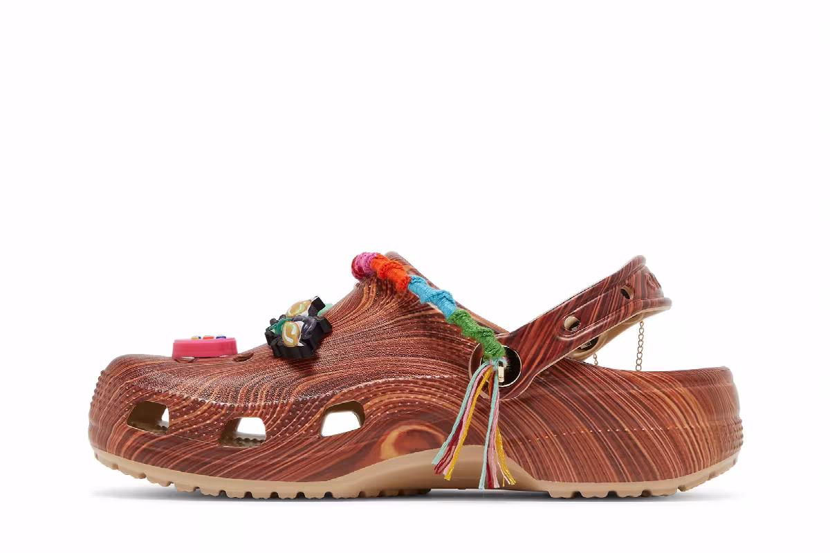 SZA x Crocs Women's Classic Clog Woodgrain, view 4
