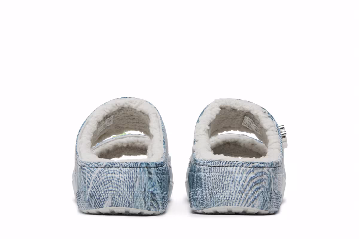 SZA x Crocs Classic Cozzzy Sandal Denim, view 7