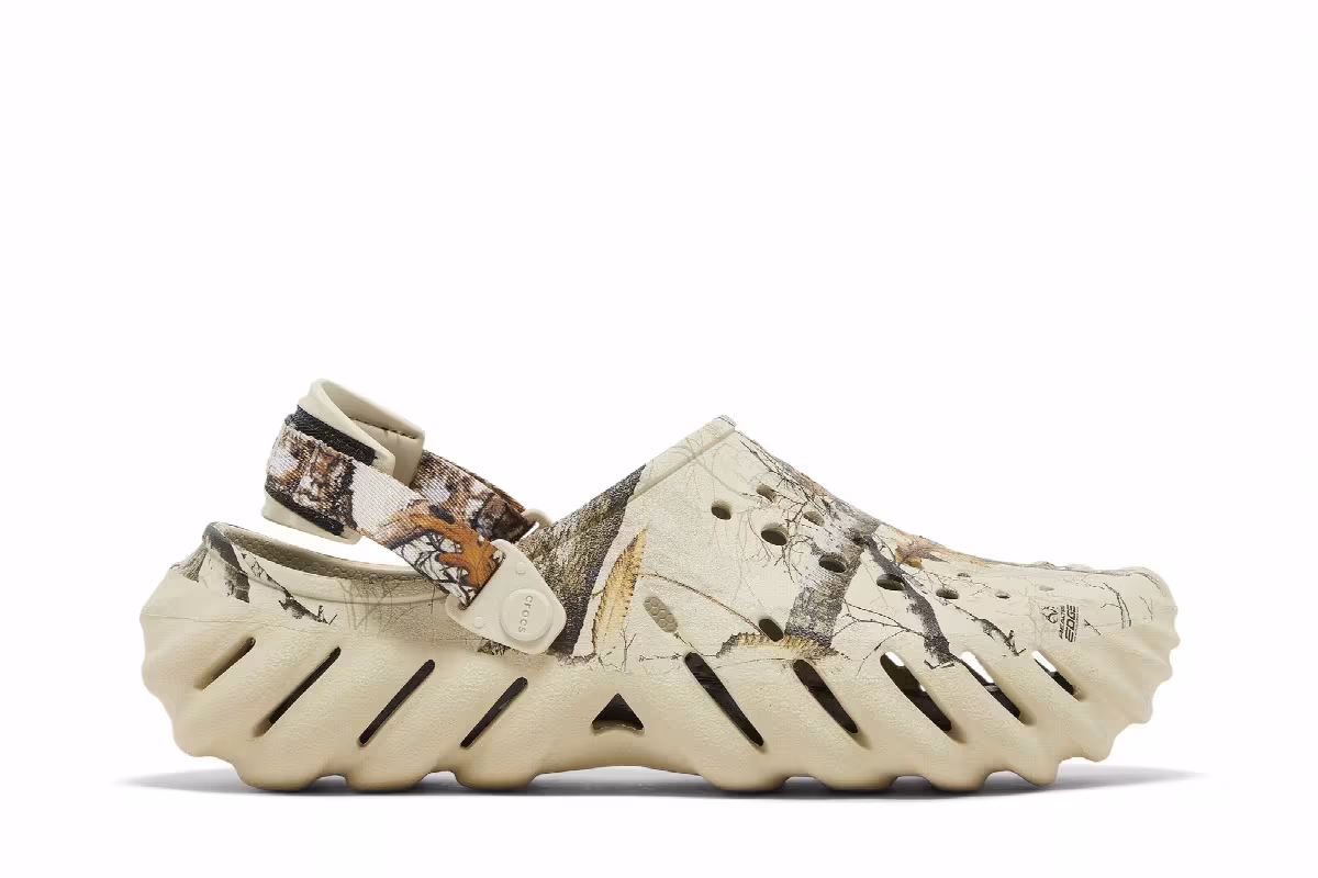 Realtree x Crocs Echo Clog Edge Camo - Bone, view 2