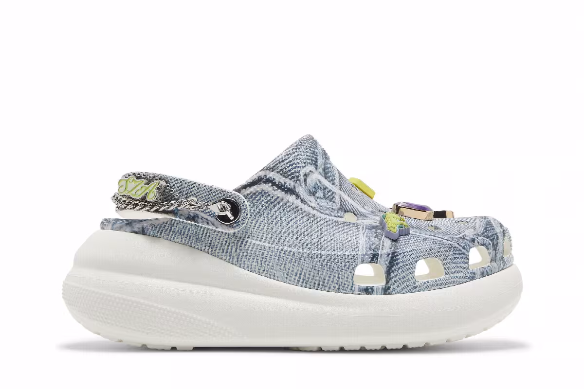 SZA x Crocs Classic Crush Clog Denim, view 2