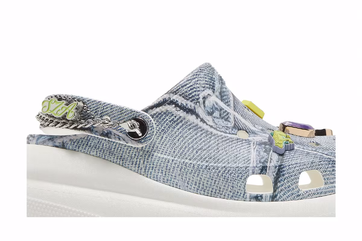 SZA x Crocs Classic Crush Clog Denim, view 3