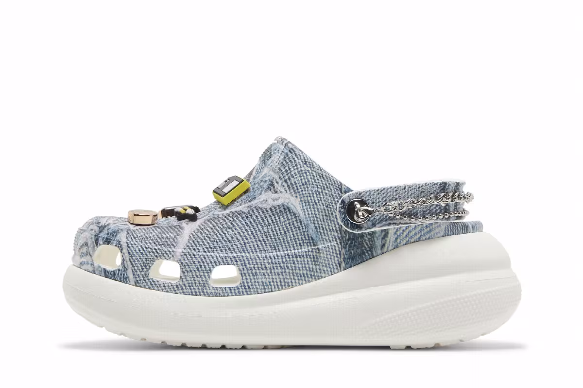 SZA x Crocs Classic Crush Clog Denim, view 4