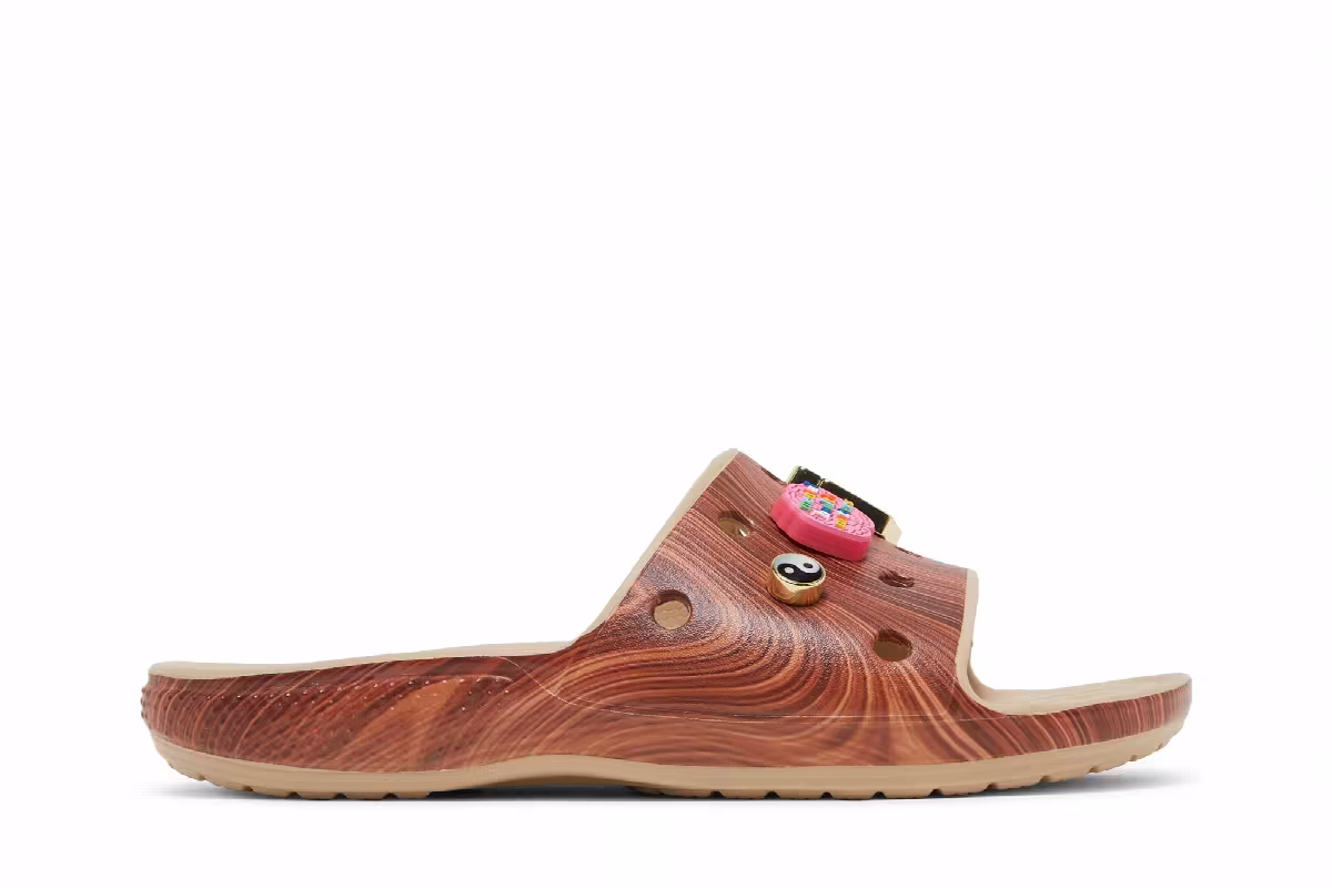 SZA x Crocs Classic Slide Woodgrain, view 2