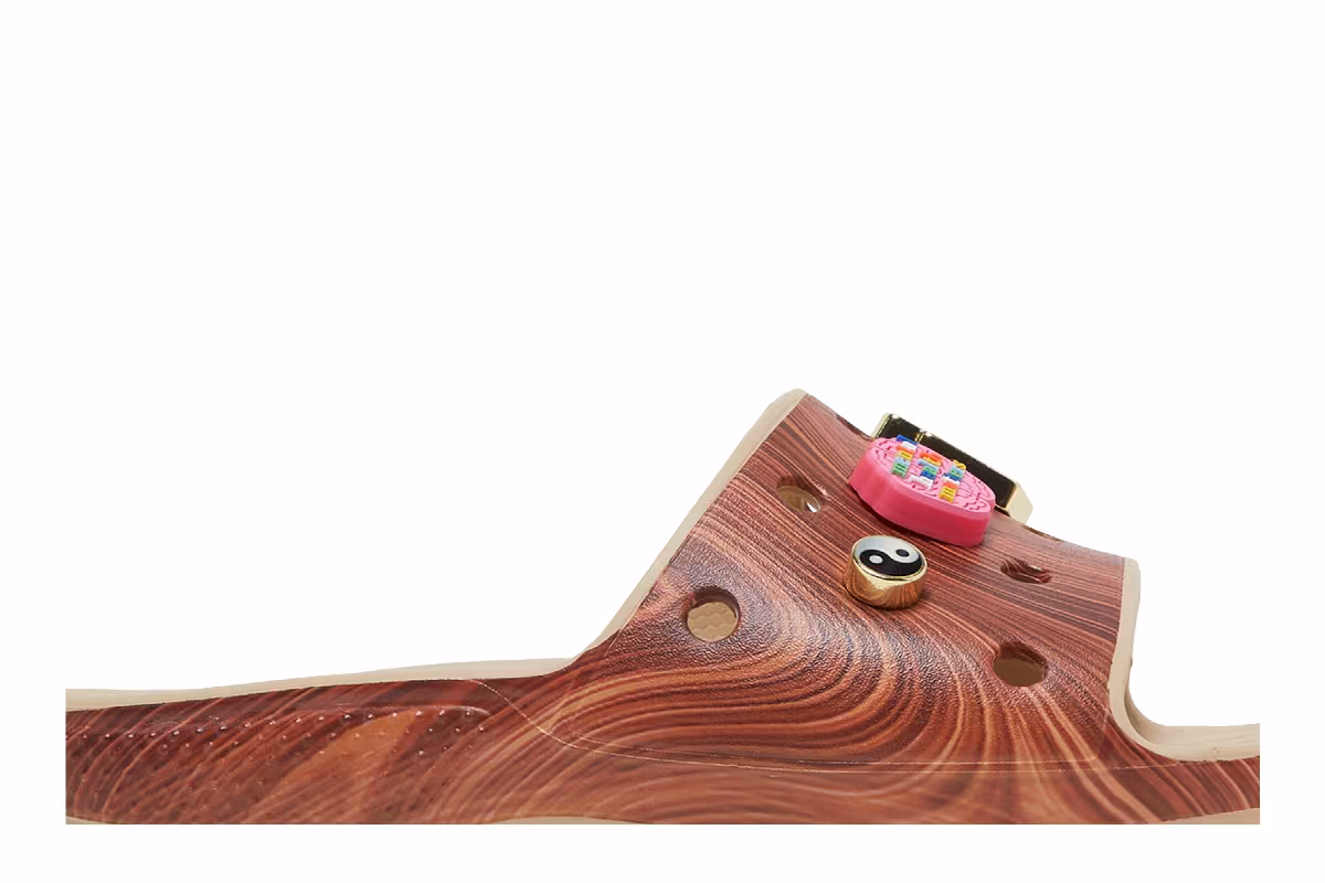 SZA x Crocs Classic Slide Woodgrain, view 3