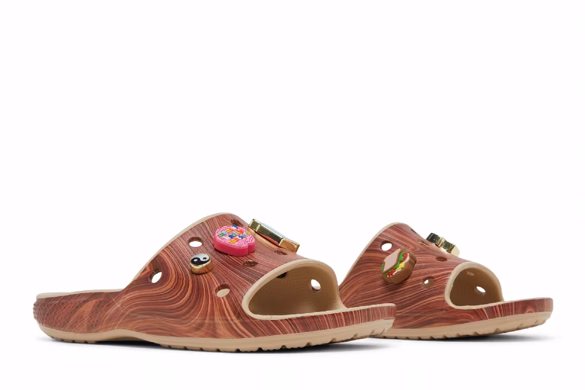 SZA x Crocs Classic Slide Woodgrain, view 9