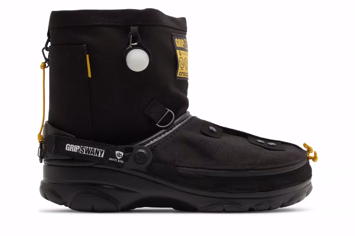 GRIP SWANY x atmos x Crocs All-Terrain Clog Black, view 2