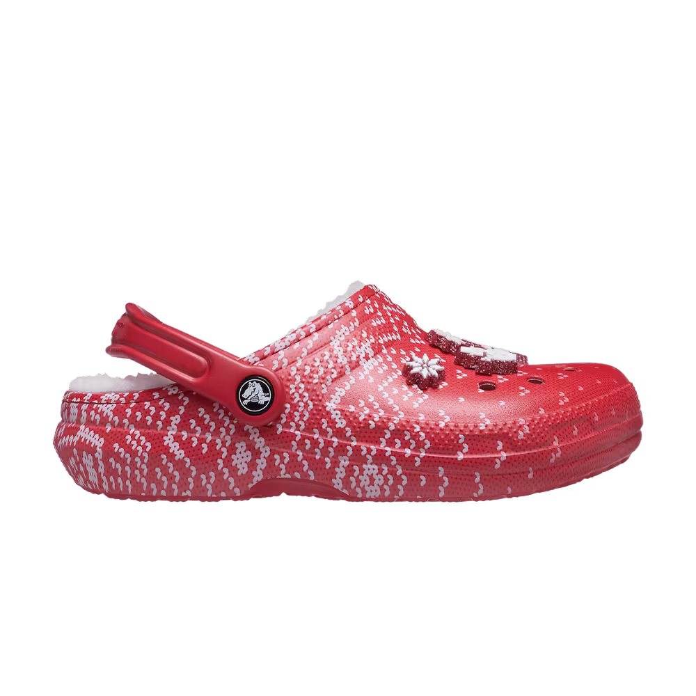 Crocs Classic Lined Clog Holiday Charm - Red