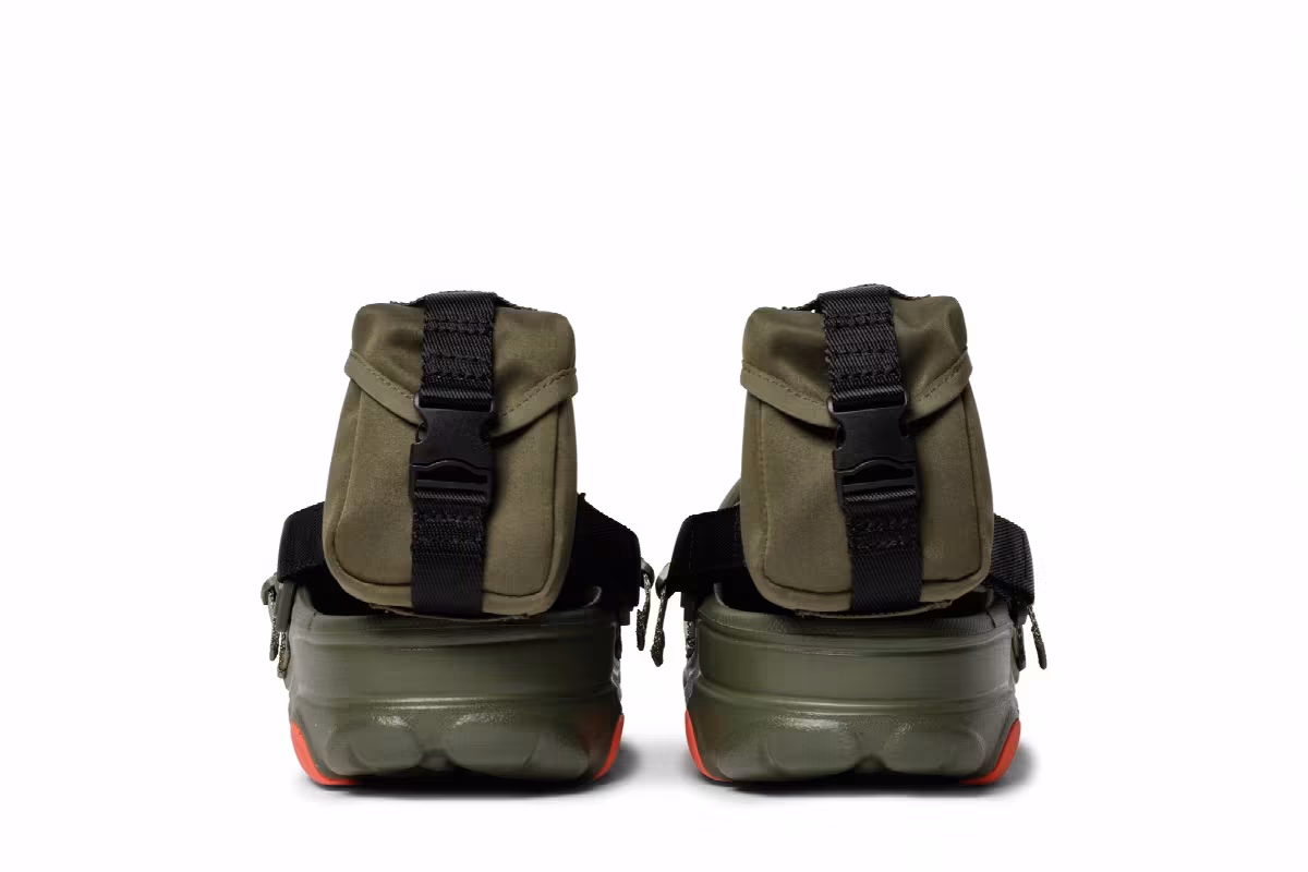 BEAMS x Crocs Classic All-Terrain Military Clog Army Green, view 7